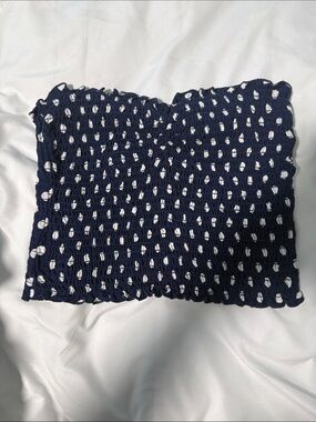 🥳 5 for $25 BUNDLE Urban Outfitters Light Blue Smocked Strapless Crop Top
